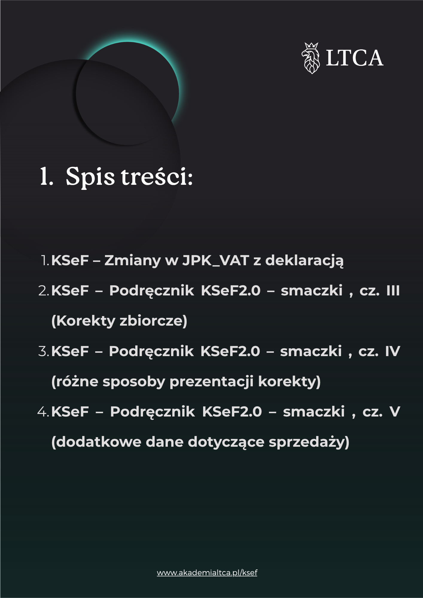 Spis treści - Newsletter KSeF 21.10.2025