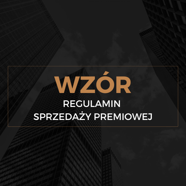 Wzór regulaminu sprzedaży premiowej